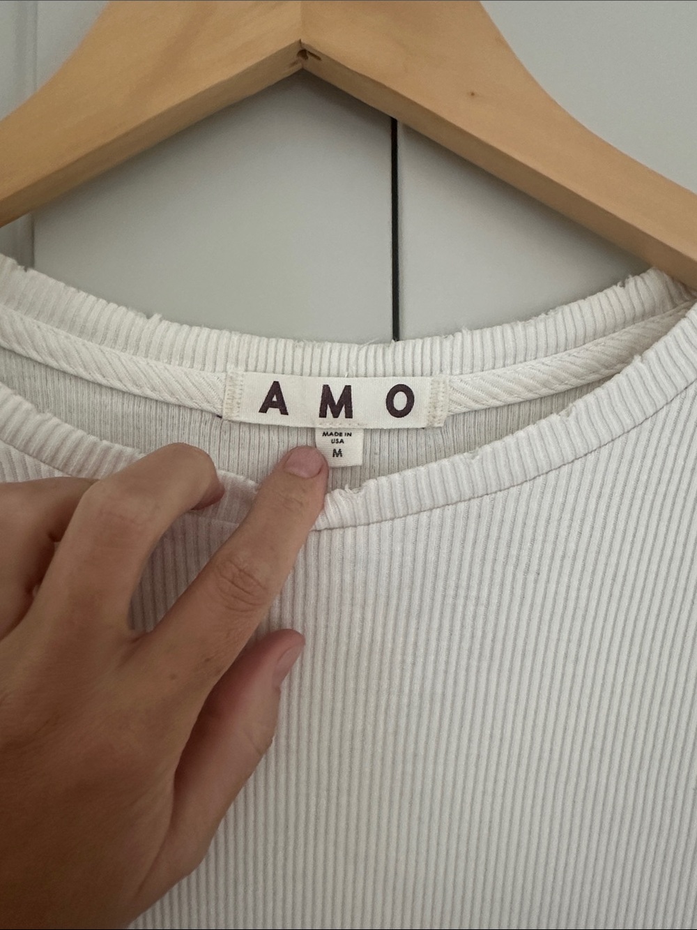 AMO Ribbed Long Sleeve Tee - Picture 3 of 7